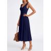 image:imagePRETTYGARDEN Summer Dresses for Women 2026 Spring Casual Sleeveless V Neck Pleated Midi Work Cocktail Wedding Guest DressNavy