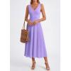 image:imagePRETTYGARDEN Summer Dresses for Women 2026 Spring Casual Sleeveless V Neck Pleated Midi Work Cocktail Wedding Guest DressPurple