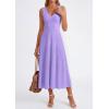 image:imagePRETTYGARDEN Summer Dresses for Women 2026 Spring Casual Sleeveless V Neck Pleated Midi Work Cocktail Wedding Guest DressPurple