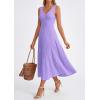 image:imagePRETTYGARDEN Summer Dresses for Women 2026 Spring Casual Sleeveless V Neck Pleated Midi Work Cocktail Wedding Guest DressPurple