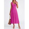 image:imagePRETTYGARDEN Summer Dresses for Women 2026 Spring Casual Sleeveless V Neck Pleated Midi Work Cocktail Wedding Guest DressRose Red