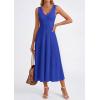 image:imagePRETTYGARDEN Summer Dresses for Women 2026 Spring Casual Sleeveless V Neck Pleated Midi Work Cocktail Wedding Guest DressRoyal Blue