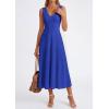image:imagePRETTYGARDEN Summer Dresses for Women 2026 Spring Casual Sleeveless V Neck Pleated Midi Work Cocktail Wedding Guest DressRoyal Blue