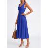 image:imagePRETTYGARDEN Summer Dresses for Women 2026 Spring Casual Sleeveless V Neck Pleated Midi Work Cocktail Wedding Guest DressRoyal Blue