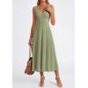 image:imagePRETTYGARDEN Summer Dresses for Women 2026 Spring Casual Sleeveless V Neck Pleated Midi Work Cocktail Wedding Guest DressSage Green