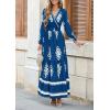 image:imagePRETTYGARDEN Womens 2026 Fall Wedding Guest Dresses Boho Floral Long Sleeve V Neck Flowy Elegant Maxi Dress Beach ClothesFloral Lake Blue White