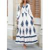 image:imagePRETTYGARDEN Womens 2026 Fall Wedding Guest Dresses Boho Floral Long Sleeve V Neck Flowy Elegant Maxi Dress Beach ClothesFloral White Blue