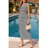 image:imagePRETTYGARDEN Womens 2026 Summer Bodycon Midi Dress Casual Striped Cap Sleeve Party Wedding Guest Dresses Vacation OutfitsStriped Black White