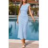 image:imagePRETTYGARDEN Womens 2026 Summer Bodycon Midi Dress Casual Striped Cap Sleeve Party Wedding Guest Dresses Vacation OutfitsStriped Light Blue White