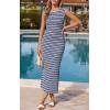 image:imagePRETTYGARDEN Womens 2026 Summer Bodycon Midi Dress Casual Striped Cap Sleeve Party Wedding Guest Dresses Vacation OutfitsStriped Navy White