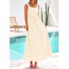 image:imagePRETTYGARDEN Womens 2026 Summer Spaghetti Strap Maxi Dresses Plaid Square Neck A Line Casual Beach Vacation Long SundressBeige