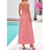 image:imagePRETTYGARDEN Womens 2026 Summer Spaghetti Strap Maxi Dresses Plaid Square Neck A Line Casual Beach Vacation Long SundressBrilliant Red