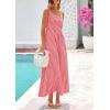 image:imagePRETTYGARDEN Womens 2026 Summer Spaghetti Strap Maxi Dresses Plaid Square Neck A Line Casual Beach Vacation Long SundressBrilliant Red
