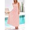 image:imagePRETTYGARDEN Womens 2026 Summer Spaghetti Strap Maxi Dresses Plaid Square Neck A Line Casual Beach Vacation Long SundressPink