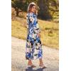 image:imagePRETTYGARDEN Womens Floral Midi Dress Casual Fall V Neck Long Sleeve Flowy Spring Beach Wedding Guest Vacation DressesBlack Blue Floral