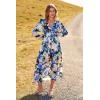image:imagePRETTYGARDEN Womens Floral Midi Dress Casual Fall V Neck Long Sleeve Flowy Spring Beach Wedding Guest Vacation DressesBlack Blue Floral