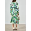image:imagePRETTYGARDEN Womens Floral Midi Dress Casual Fall V Neck Long Sleeve Flowy Spring Beach Wedding Guest Vacation DressesGreen