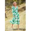 image:imagePRETTYGARDEN Womens Floral Midi Dress Casual Fall V Neck Long Sleeve Flowy Spring Beach Wedding Guest Vacation DressesGreen Watercolour