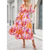 image:imagePRETTYGARDEN Womens Floral Midi Dress Casual Fall V Neck Long Sleeve Flowy Spring Beach Wedding Guest Vacation DressesMulticolored Print