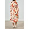 image:imagePRETTYGARDEN Womens Floral Midi Dress Casual Fall V Neck Long Sleeve Flowy Spring Beach Wedding Guest Vacation DressesOrange Watercolour