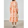 image:imagePRETTYGARDEN Womens Floral Midi Dress Casual Fall V Neck Long Sleeve Flowy Spring Beach Wedding Guest Vacation DressesRed Floral