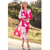image:imagePRETTYGARDEN Womens Floral Midi Dress Casual Fall V Neck Long Sleeve Flowy Spring Beach Wedding Guest Vacation DressesRose Red Floral