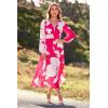 image:imagePRETTYGARDEN Womens Floral Midi Dress Casual Fall V Neck Long Sleeve Flowy Spring Beach Wedding Guest Vacation DressesRose Red Floral