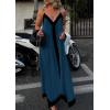 image:imagePRETTYGARDEN Womens Maxi Dress 2026 Summer Sundress V Neck Spaghetti Strap Flowy Elegant Party Dresses Beach Vacation ClothesPeacock Blue