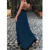 image:imagePRETTYGARDEN Womens Maxi Dress 2026 Summer Sundress V Neck Spaghetti Strap Flowy Elegant Party Dresses Beach Vacation ClothesPeacock Blue