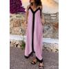 image:imagePRETTYGARDEN Womens Maxi Dress 2026 Summer Sundress V Neck Spaghetti Strap Flowy Elegant Party Dresses Beach Vacation ClothesPink Purple