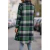 image:imagePRETTYGARDEN Womens Plaid Shacket Jacket Fall Fashion 2026 Long Sleeve Button Up Flannel Shirt Winter Clothing Woolen CoatsDark Green