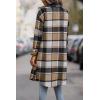 image:imagePRETTYGARDEN Womens Plaid Shacket Jacket Fall Fashion 2026 Long Sleeve Button Up Flannel Shirt Winter Clothing Woolen CoatsKhaki