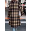 image:imagePRETTYGARDEN Womens Plaid Shacket Jacket Fall Fashion 2026 Long Sleeve Button Up Flannel Shirt Winter Clothing Woolen CoatsNavy