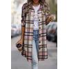image:imagePRETTYGARDEN Womens Plaid Shacket Jacket Fall Fashion 2026 Long Sleeve Button Up Flannel Shirt Winter Clothing Woolen CoatsPink