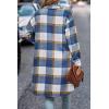 image:imagePRETTYGARDEN Womens Plaid Shacket Jacket Fall Fashion 2026 Long Sleeve Button Up Flannel Shirt Winter Clothing Woolen CoatsPlaid Blue White