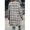 image:imagePRETTYGARDEN Womens Plaid Shacket Jacket Fall Fashion 2026 Long Sleeve Button Up Flannel Shirt Winter Clothing Woolen CoatsPlaid Grey