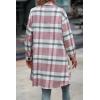 image:imagePRETTYGARDEN Womens Plaid Shacket Jacket Fall Fashion 2026 Long Sleeve Button Up Flannel Shirt Winter Clothing Woolen CoatsPlaid Pink