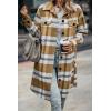 image:imagePRETTYGARDEN Womens Plaid Shacket Jacket Fall Fashion 2026 Long Sleeve Button Up Flannel Shirt Winter Clothing Woolen CoatsPlaid Yellow