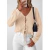 image:imagePRETTYGARDEN Womens Tie Front Cardigan 2026 Summer Boho Crochet Knit Cover Up Beach Vacation Hollow Out Lightweight TopsBeige