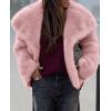 image:imagePRETTYGARDEN Womens Winter Coats 2026 Trendy Long Sleeve Furry Faux Fur Jackets Button Lapel Warm Fall Outwear with PocketsPink