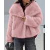 image:imagePRETTYGARDEN Womens Winter Coats 2026 Trendy Long Sleeve Furry Faux Fur Jackets Button Lapel Warm Fall Outwear with PocketsPink