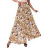 image:imagePRETTYGARDEN 2026 Summer Maxi Long Skirts for Women Trendy Boho Floral High Waisted Slit Flowy Travel Beach Vacation ClothesFloral Multicolored