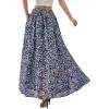 image:imagePRETTYGARDEN 2026 Summer Maxi Long Skirts for Women Trendy Boho Floral High Waisted Slit Flowy Travel Beach Vacation ClothesFloral Navy Multicolored