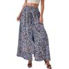 image:imagePRETTYGARDEN 2026 Summer Maxi Long Skirts for Women Trendy Boho Floral High Waisted Slit Flowy Travel Beach Vacation ClothesFloral Navy Multicolored