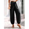 image:imagePRETTYGARDEN Womens 2026 Summer Casual Pants High Waisted Loose Wide Leg Palazzo Pockets Lounge Beach Travel Trousers OutfitsBlack