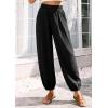 image:imagePRETTYGARDEN Womens 2026 Summer Casual Pants High Waisted Loose Wide Leg Palazzo Pockets Lounge Beach Travel Trousers OutfitsBlack