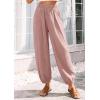 image:imagePRETTYGARDEN Womens 2026 Summer Casual Pants High Waisted Loose Wide Leg Palazzo Pockets Lounge Beach Travel Trousers OutfitsPink