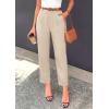 image:imagePRETTYGARDEN Womens Dress Pants Summer 2026 Work Clothes Tapered High Waisted Trousers Slacks Pockets Business Casual OutfitsBeige