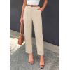 image:imagePRETTYGARDEN Womens Dress Pants Summer 2026 Work Clothes Tapered High Waisted Trousers Slacks Pockets Business Casual OutfitsBeige