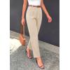 image:imagePRETTYGARDEN Womens Dress Pants Summer 2026 Work Clothes Tapered High Waisted Trousers Slacks Pockets Business Casual OutfitsBeige